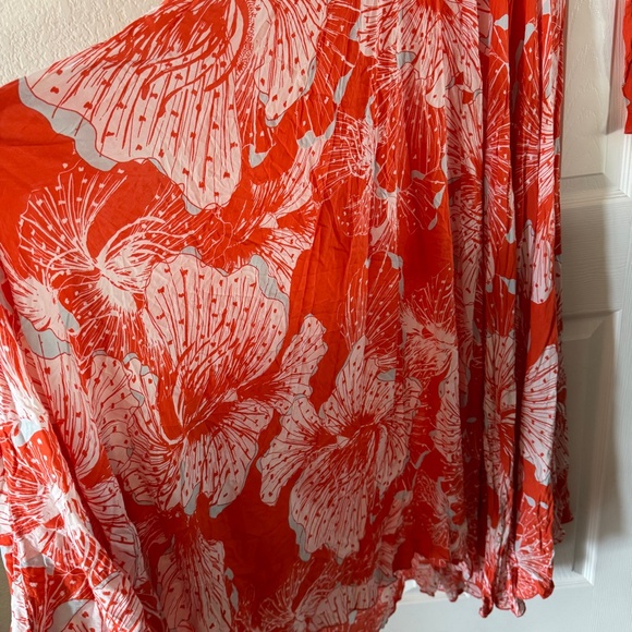 Free People First Kiss Orange Floral Long Sleeve Maxi Dress | XS - Picture 5 of 9